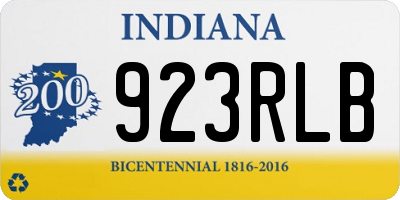 IN license plate 923RLB