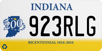 IN license plate 923RLG