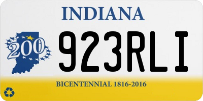 IN license plate 923RLI