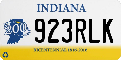 IN license plate 923RLK