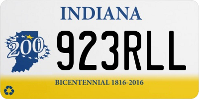 IN license plate 923RLL