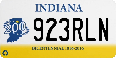 IN license plate 923RLN