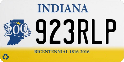 IN license plate 923RLP