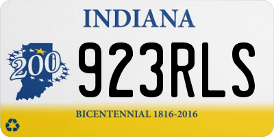 IN license plate 923RLS
