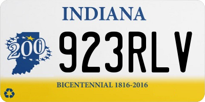 IN license plate 923RLV
