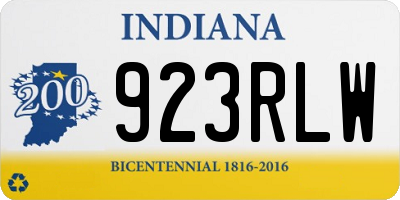 IN license plate 923RLW