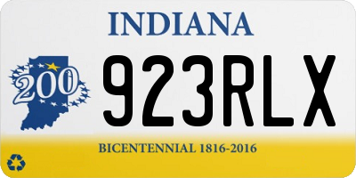 IN license plate 923RLX