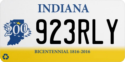 IN license plate 923RLY