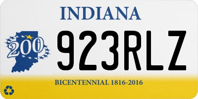 IN license plate 923RLZ