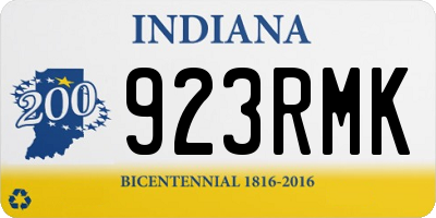 IN license plate 923RMK