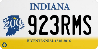 IN license plate 923RMS