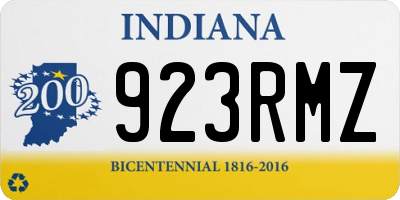 IN license plate 923RMZ