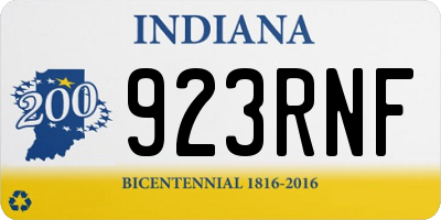 IN license plate 923RNF