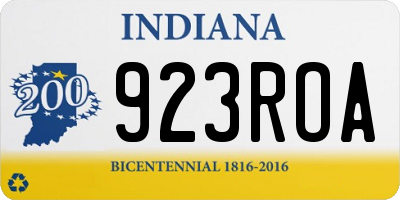 IN license plate 923ROA
