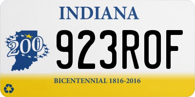 IN license plate 923ROF