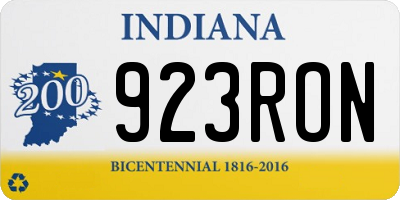 IN license plate 923RON