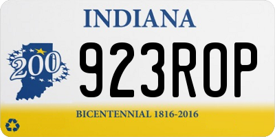 IN license plate 923ROP