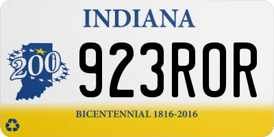 IN license plate 923ROR