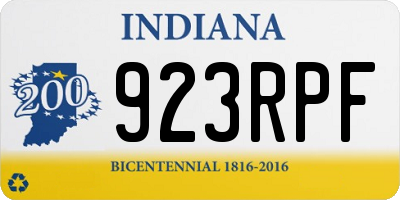 IN license plate 923RPF
