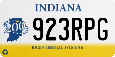 IN license plate 923RPG