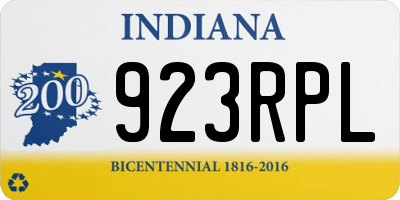 IN license plate 923RPL