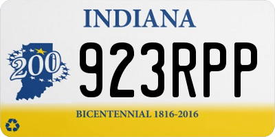 IN license plate 923RPP