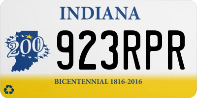 IN license plate 923RPR