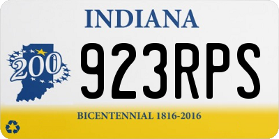 IN license plate 923RPS