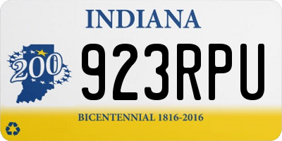 IN license plate 923RPU