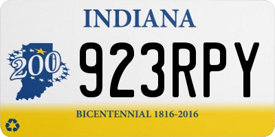 IN license plate 923RPY