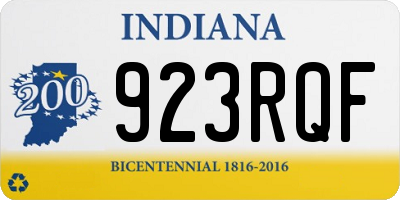 IN license plate 923RQF