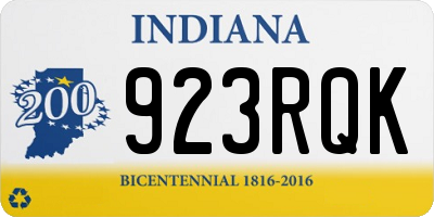 IN license plate 923RQK