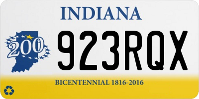 IN license plate 923RQX