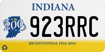 IN license plate 923RRC