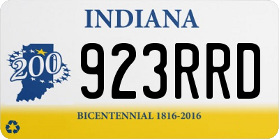IN license plate 923RRD