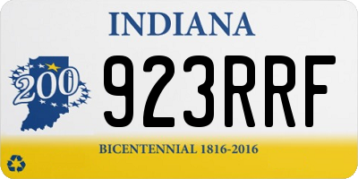 IN license plate 923RRF