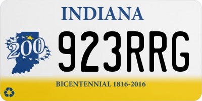 IN license plate 923RRG