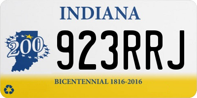 IN license plate 923RRJ