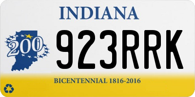 IN license plate 923RRK