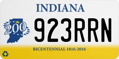 IN license plate 923RRN
