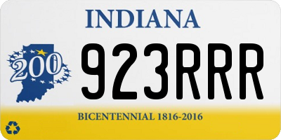 IN license plate 923RRR
