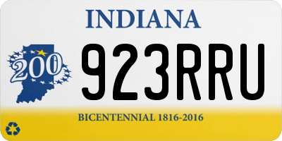 IN license plate 923RRU