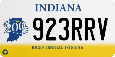 IN license plate 923RRV