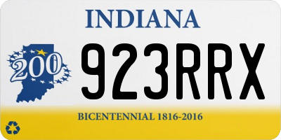 IN license plate 923RRX