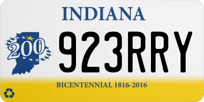 IN license plate 923RRY
