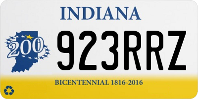 IN license plate 923RRZ