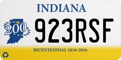 IN license plate 923RSF