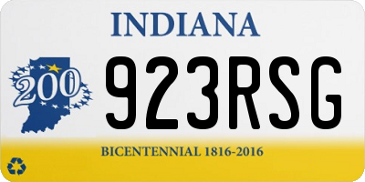 IN license plate 923RSG