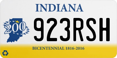 IN license plate 923RSH