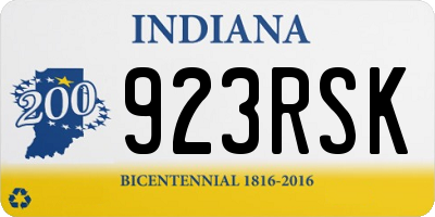 IN license plate 923RSK